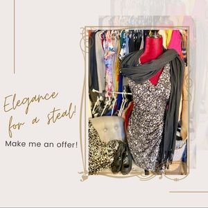 American Living Gold/Black Dress